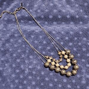 New York & Company Silver and Gold Multi-Strand Necklace